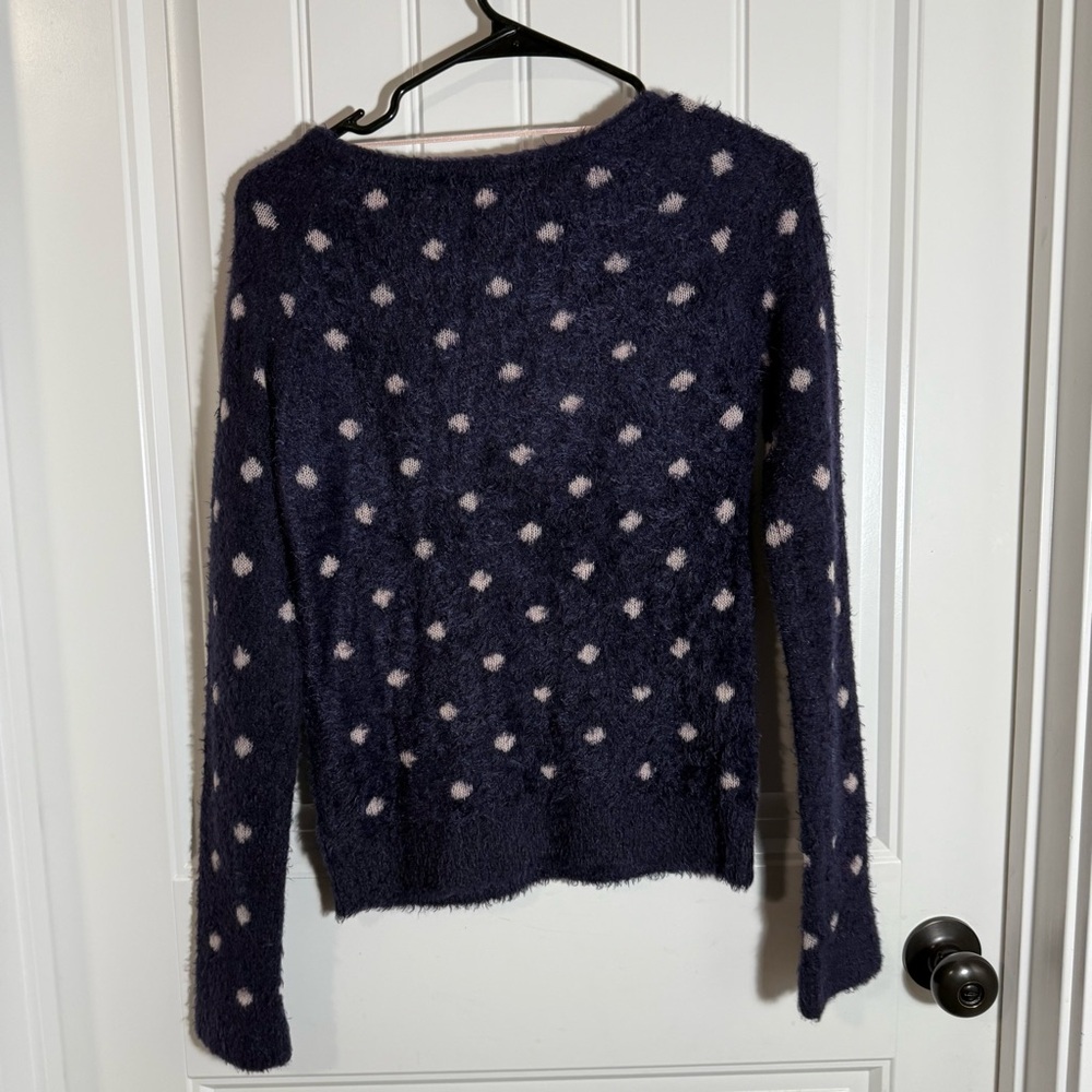 Anthropologie Navy Blue Polka Dot - Picture 4 of 5